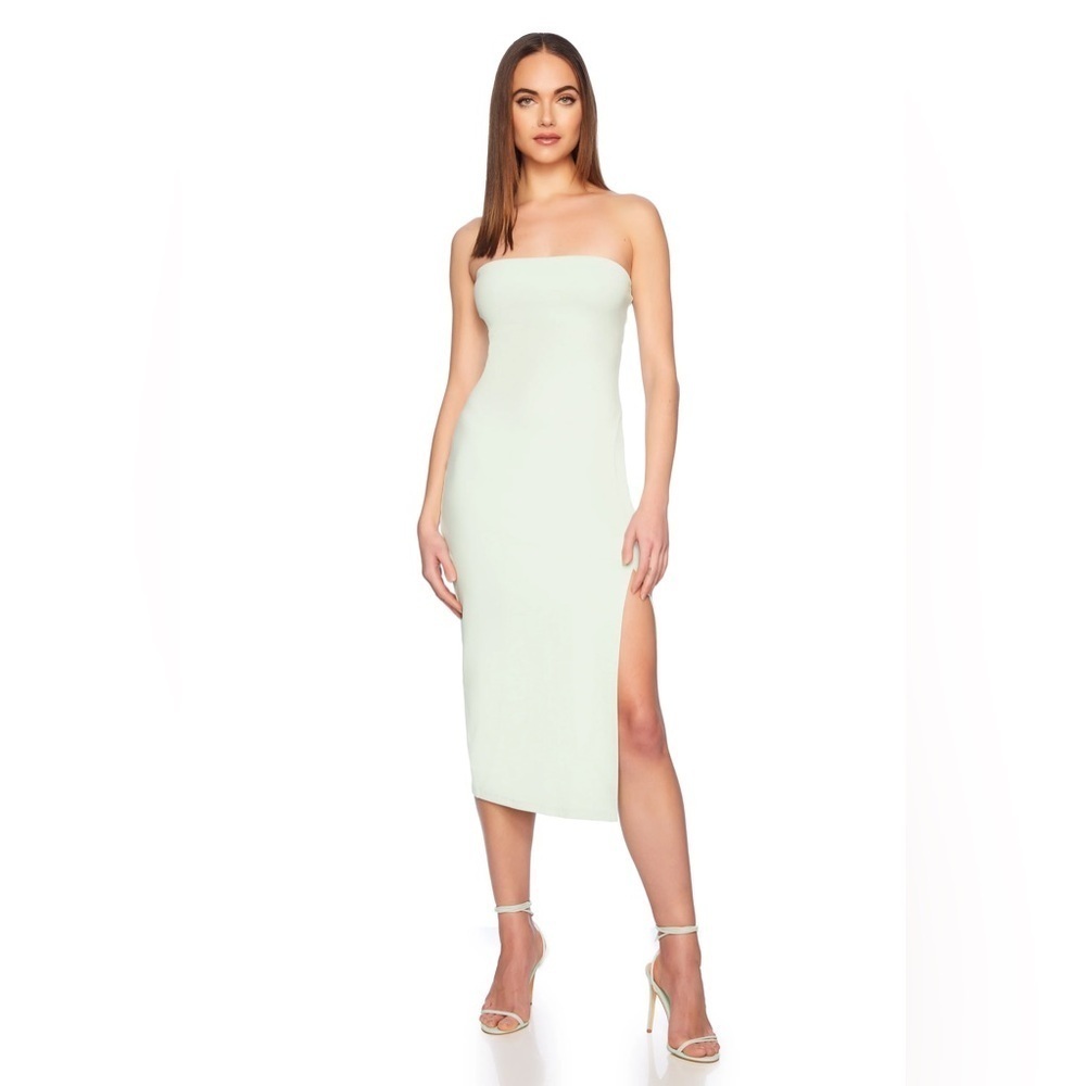 Susana Monaco NWT Tube Midi Dress in Mint Chip (Light Green) (0167)